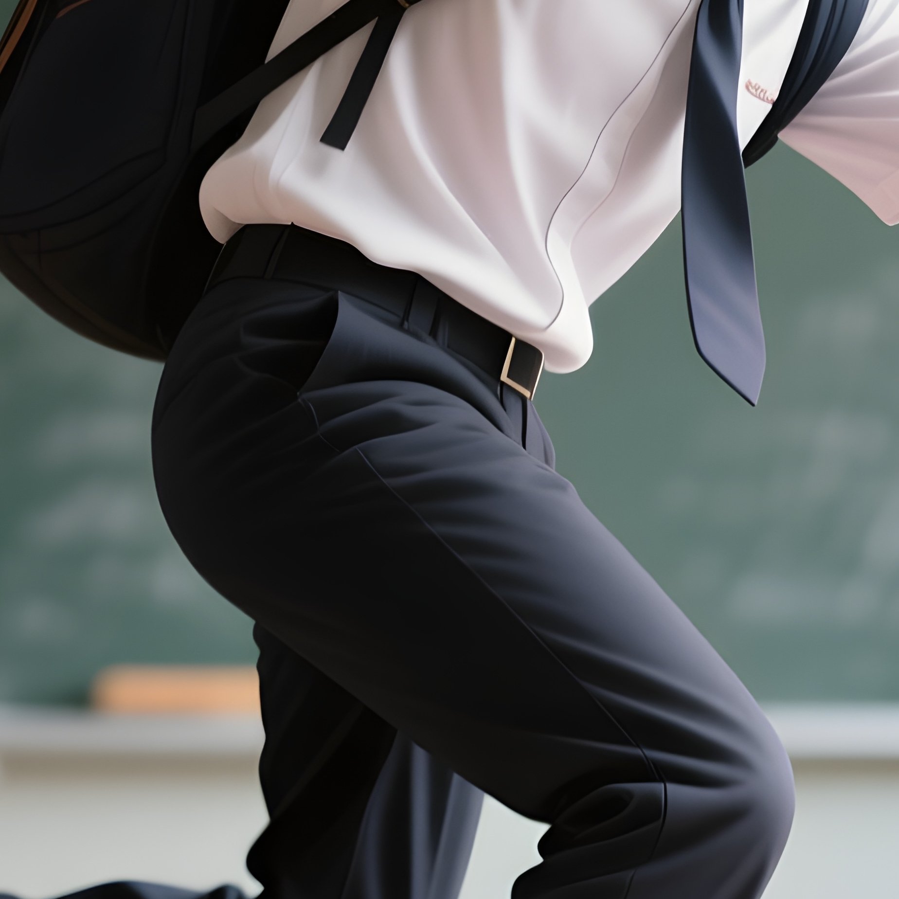 Photorealistic Image: A Student Balancing Way Too Many Textbooks While Wobbling Dramatically. - Full Resolution Quality Preview