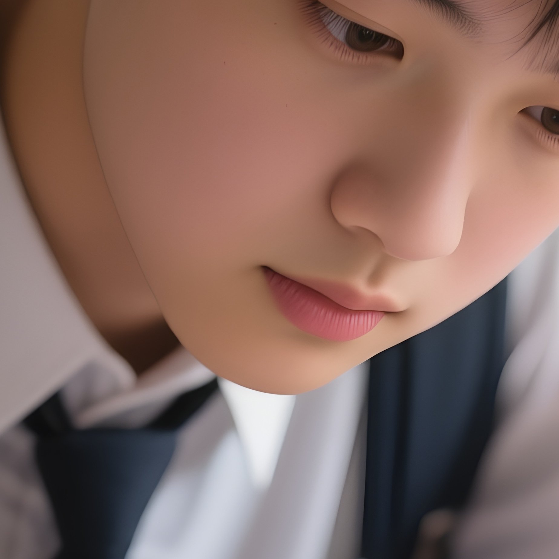 Photorealistic Image: A Student Discovering They’Ve Been Writing With The Wrong End Of The Pen. - Full Resolution Quality Preview