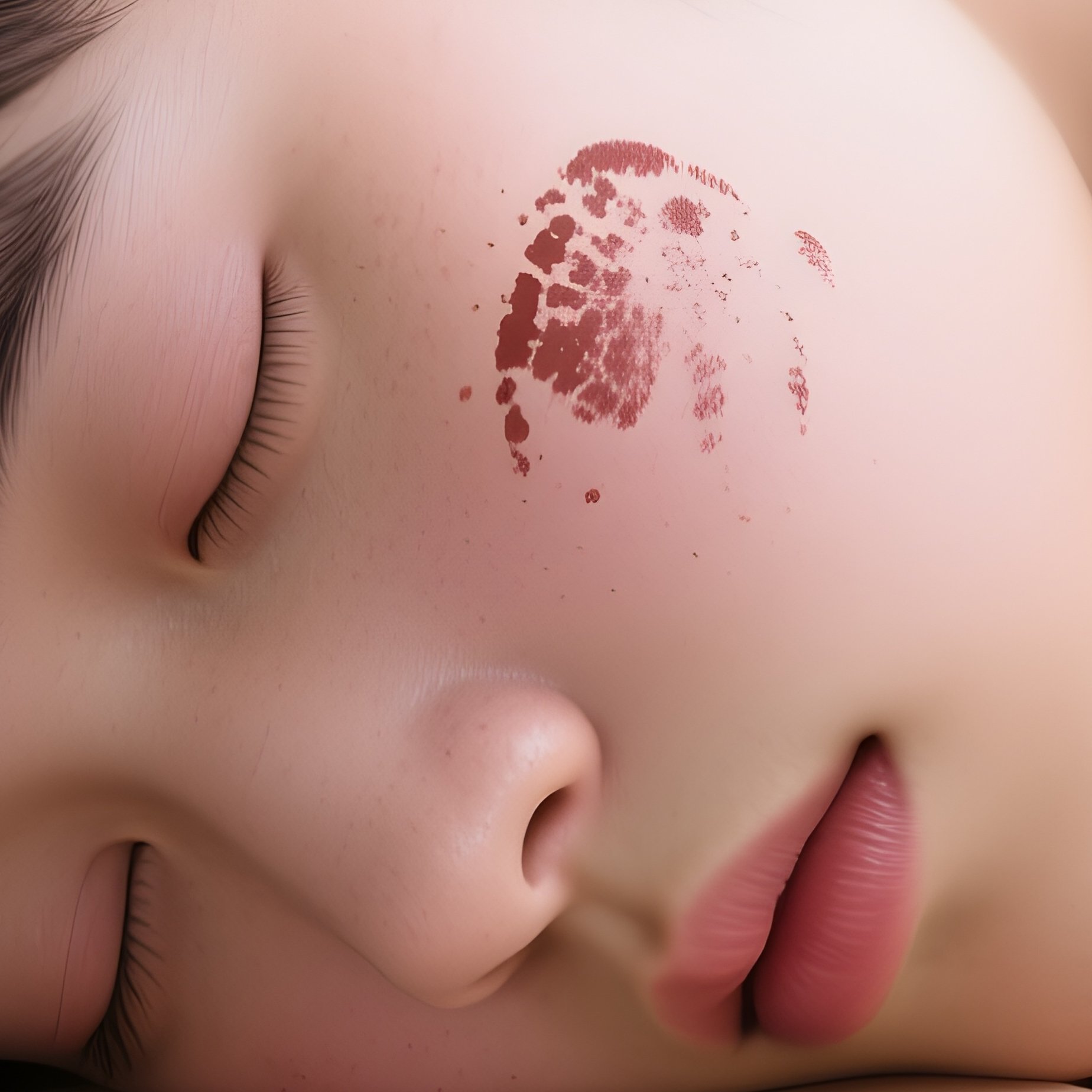 Photorealistic Image: A Student Falling Asleep On Their Textbook With Imprint Marks On Their Cheek. - Full Resolution Quality Preview