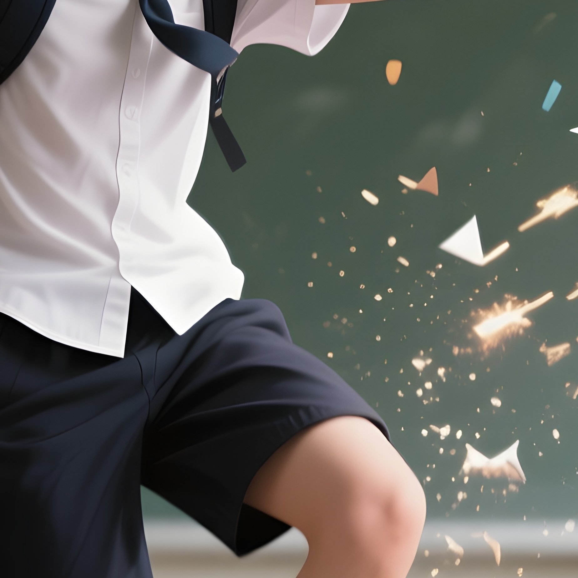 Photorealistic Image: A Student Launching An Accidental Paper Airplane Masterpiece Across Class. - Full Resolution Quality Preview