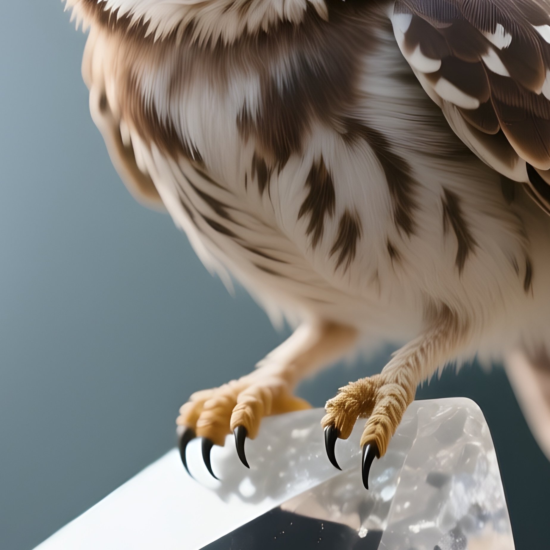Photorealistic Image: A Tiny Owl Fairy Perched On A Floating Crystal Shard. - Full Resolution Quality Preview
