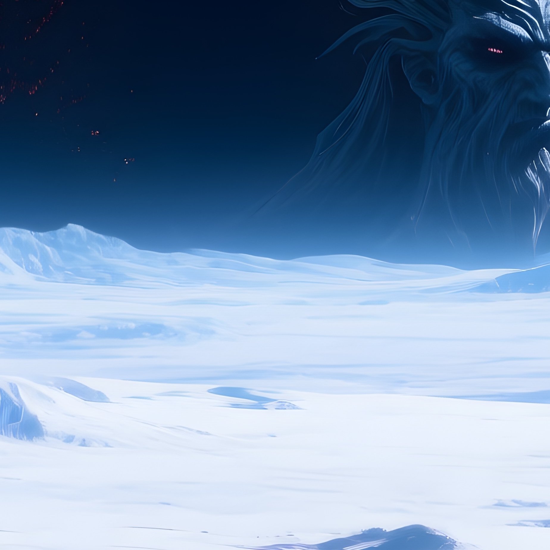 Photorealistic Image Charon Pluto Moon Shadow Frozen Surface Alien Scenery - Full Resolution Quality Preview