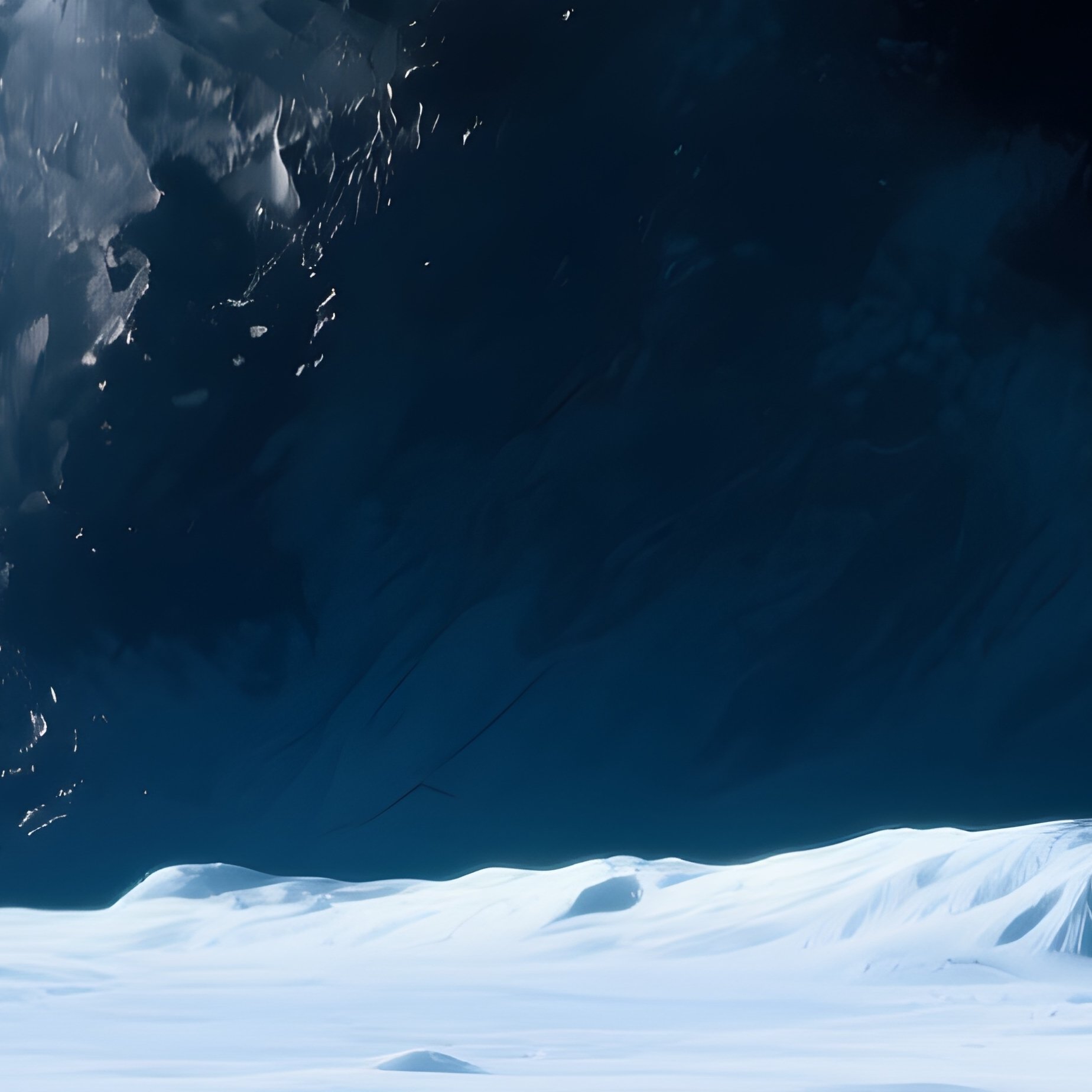 Photorealistic Image Charon Pluto Moon Shadow Frozen Surface - Full Resolution Quality Preview