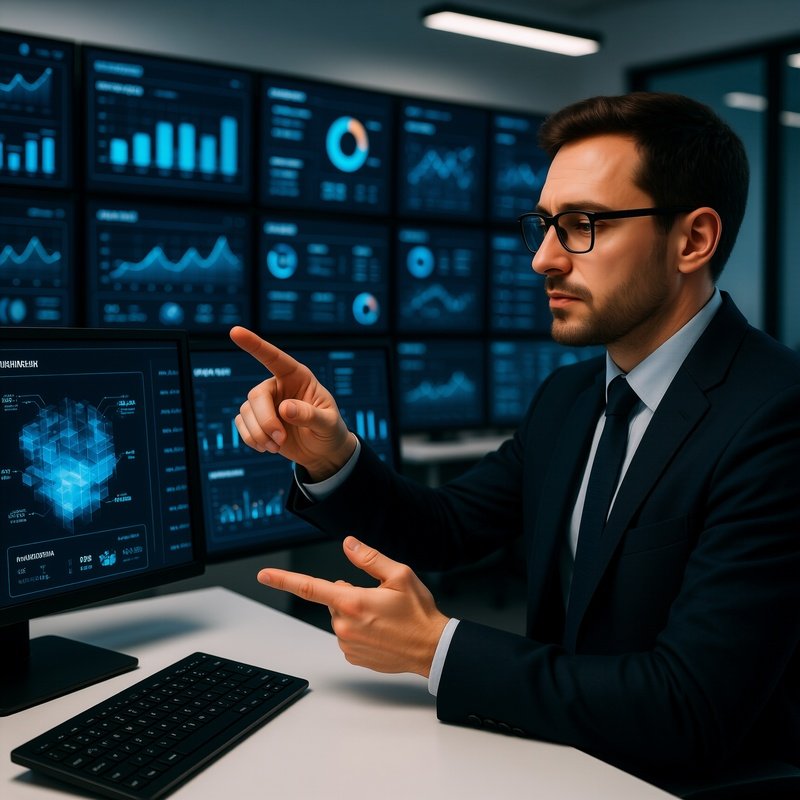 Photorealistic Image Employee Data Screens