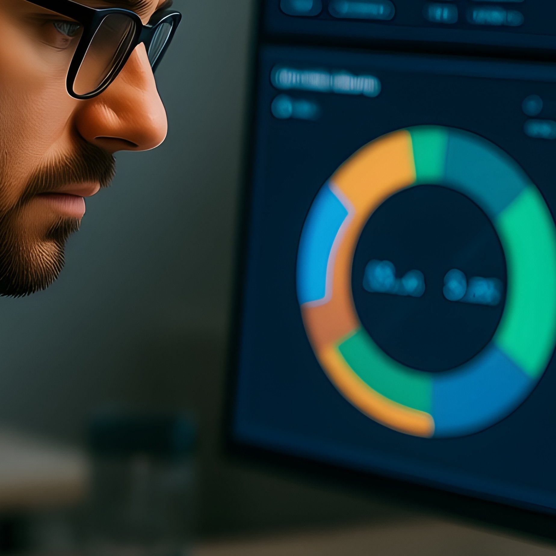 Photorealistic Image It Manager Analyzing Data 1 - Full Resolution Quality Preview