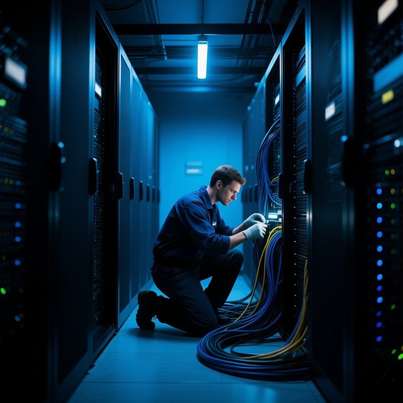 Photorealistic_Image_Technician_Blue_Lit_Server_Corridor_1