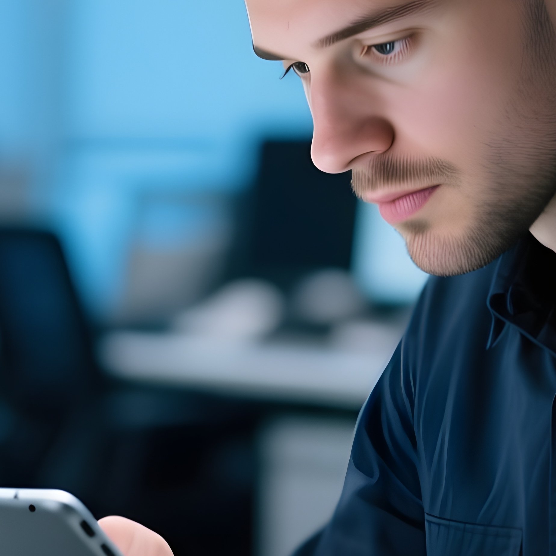 Photorealistic It Engineer With Digital Tablet - Full Resolution Quality Preview