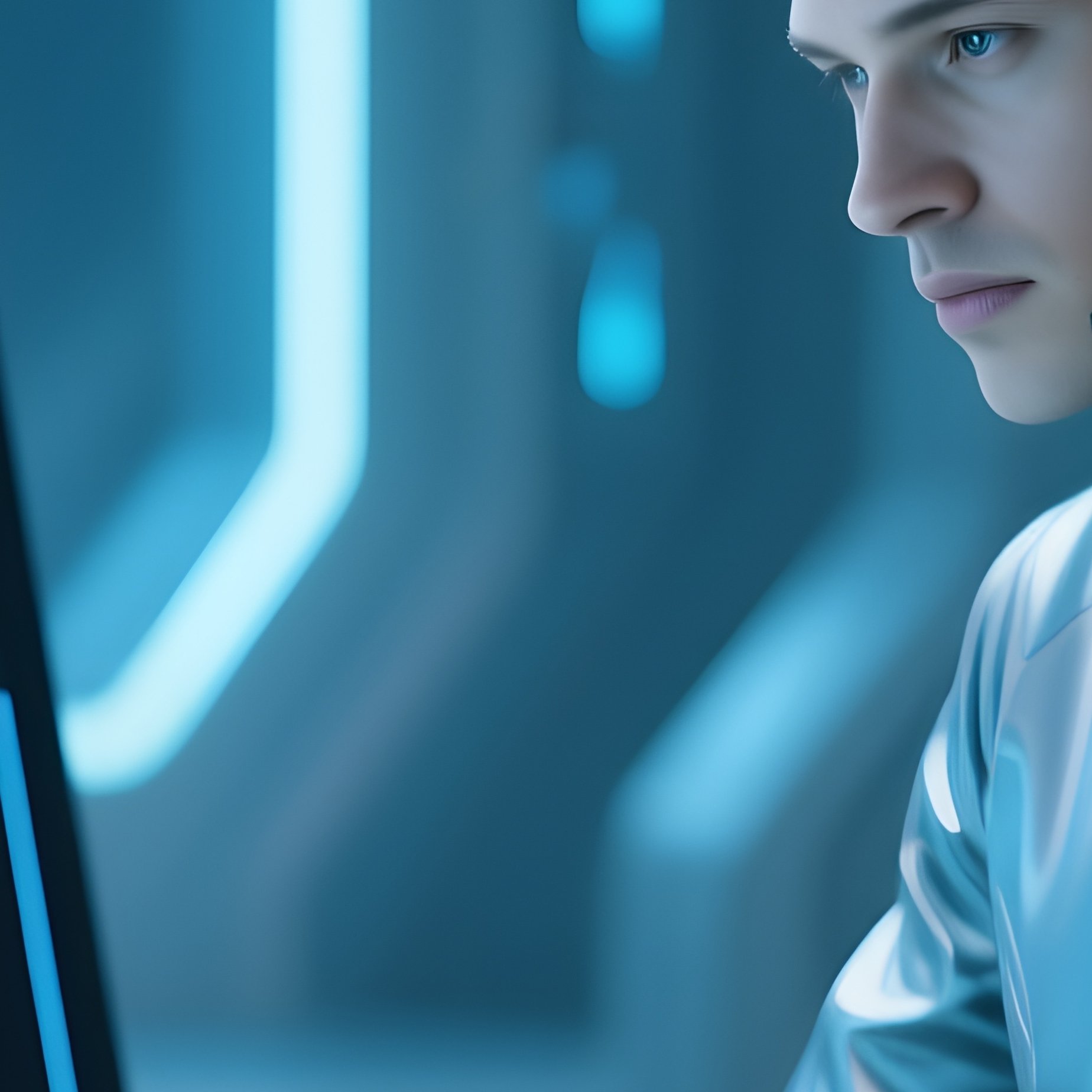 Photorealistic It Specialist Repairing Desktop Pc Science Fiction - Full Resolution Quality Preview