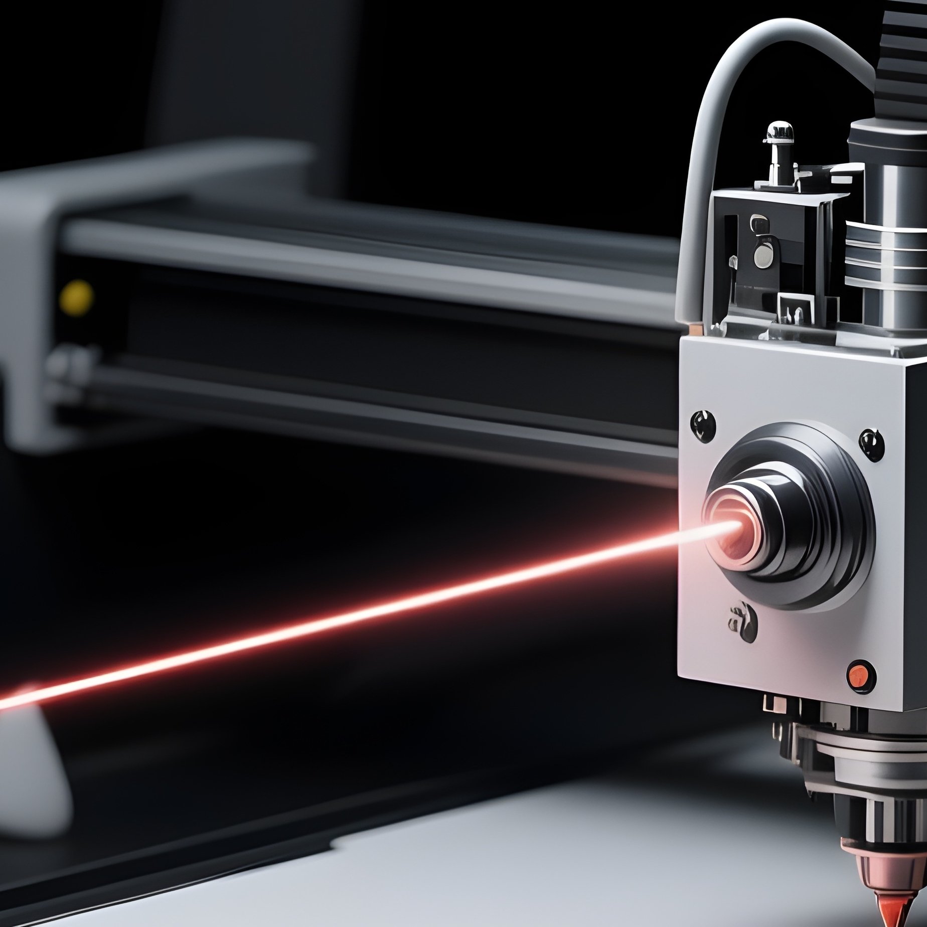 Photorealistic Laser Cutting Machine Abstract - Full Resolution Quality Preview