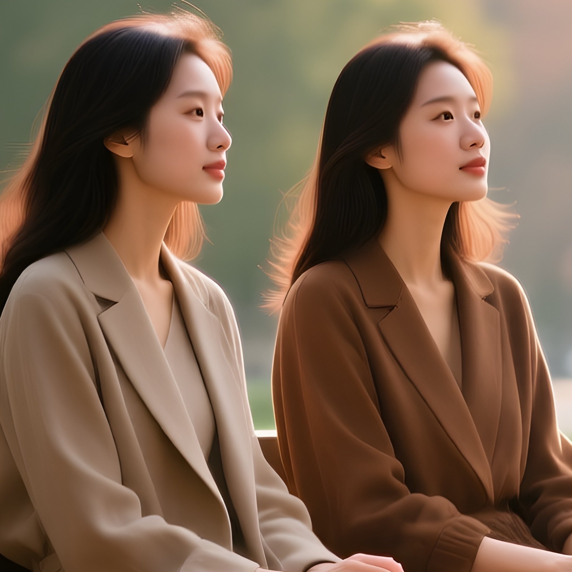 Photorealistic Late Afternoon Park Bench Scene - Full Resolution Quality Preview