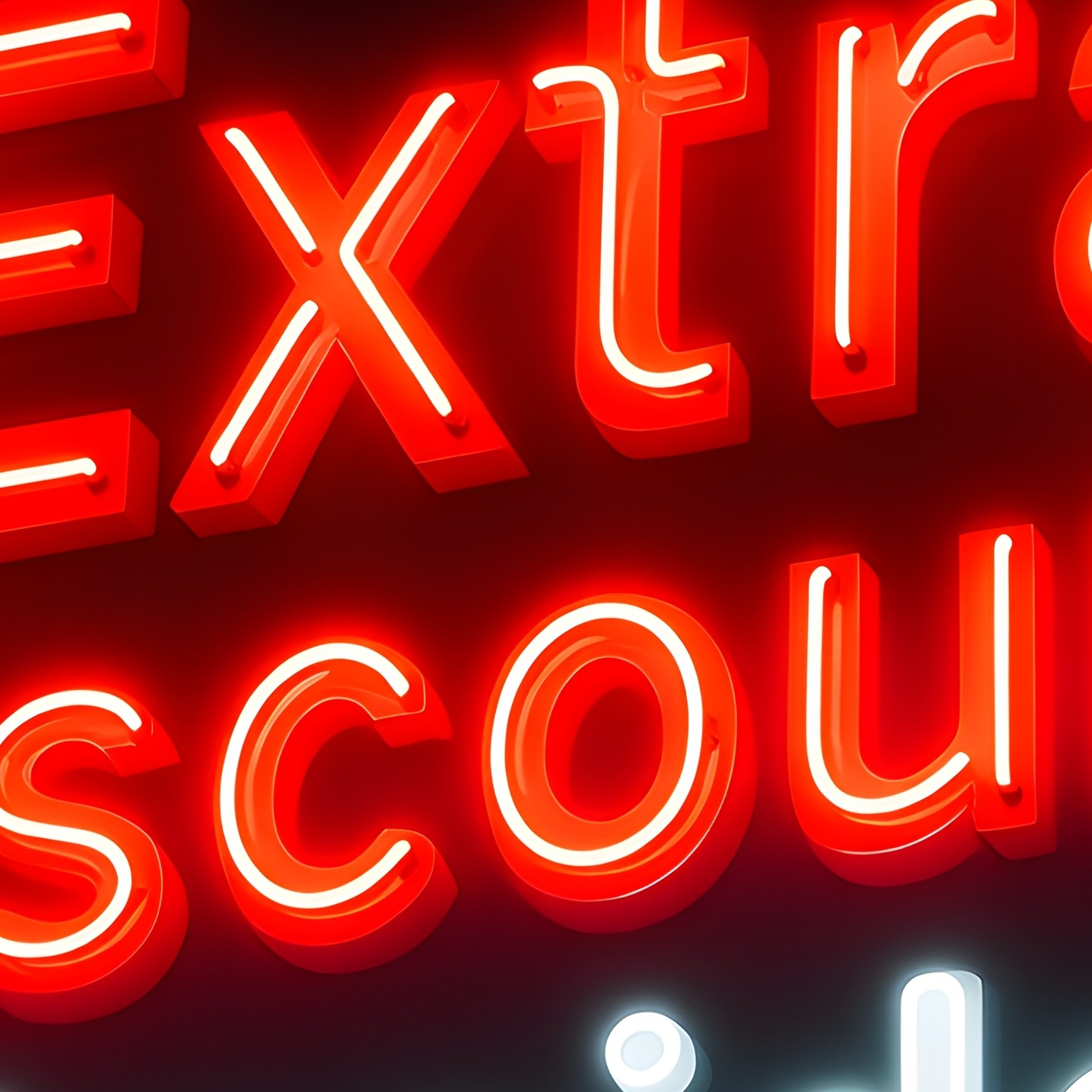 Photorealistic Led Sign At Night - Full Resolution Quality Preview