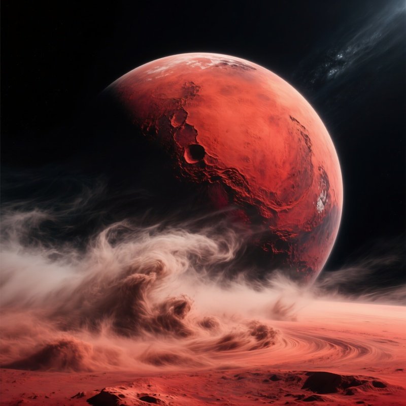 Photorealistic Mars Viewed From Phobos