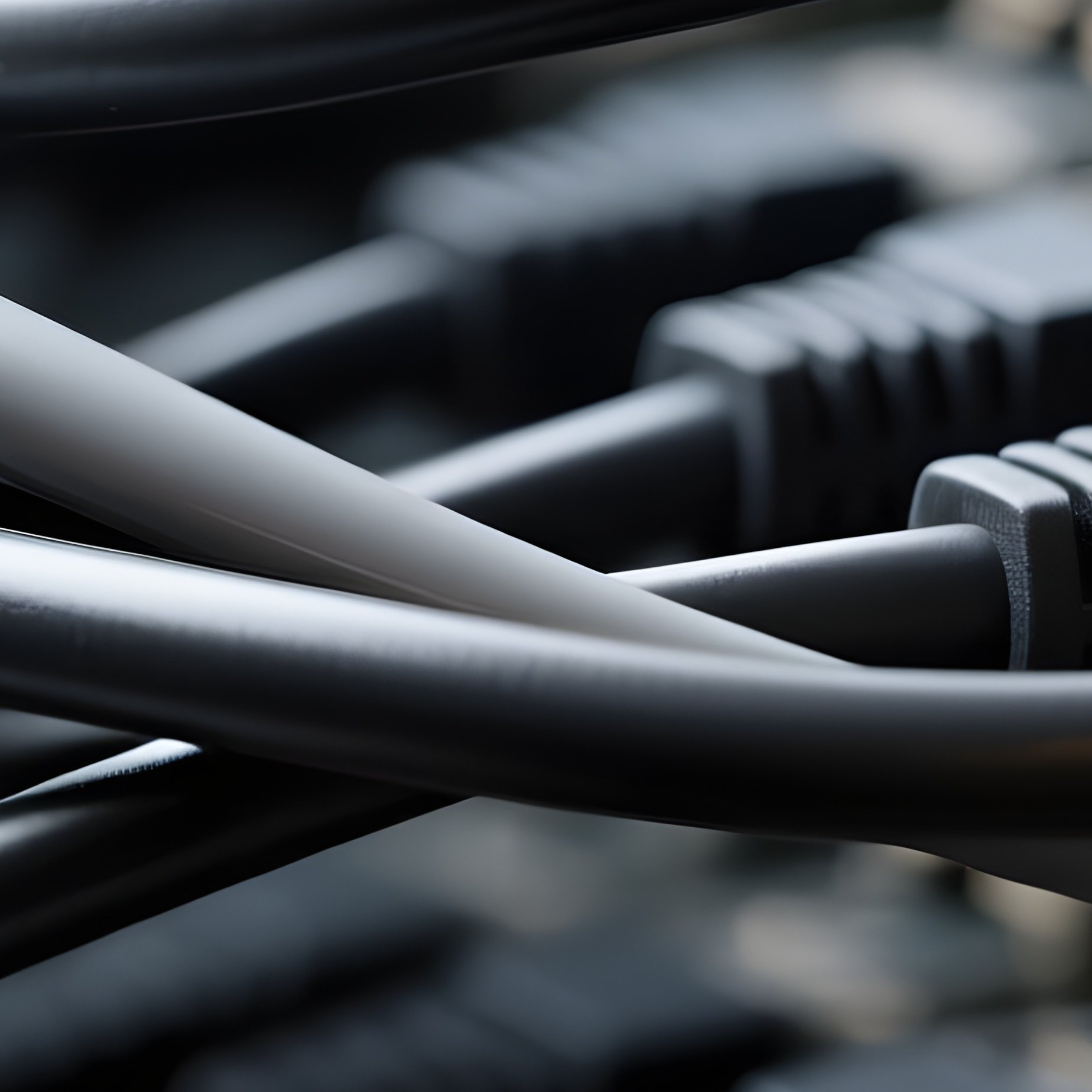 Photorealistic Network Cables - Full Resolution Quality Preview