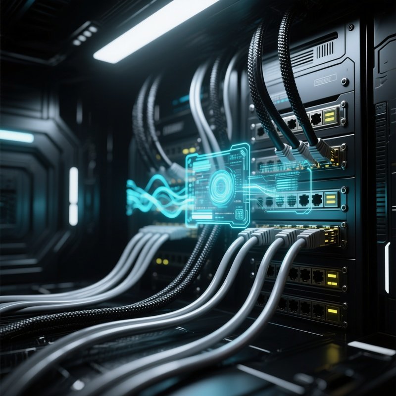 Photorealistic Network Cables Scifi