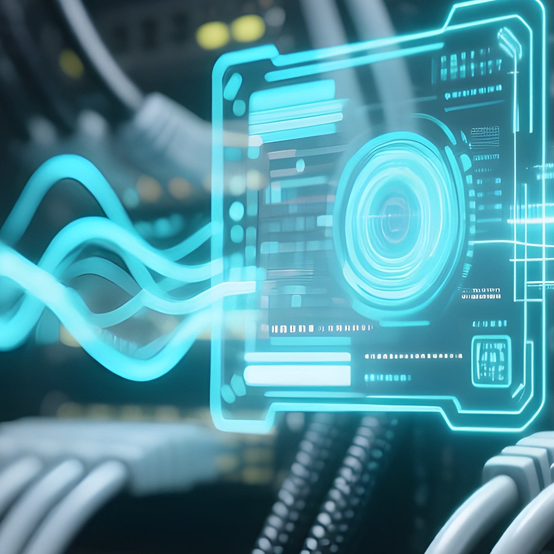 Photorealistic Network Cables Scifi - Full Resolution Quality Preview