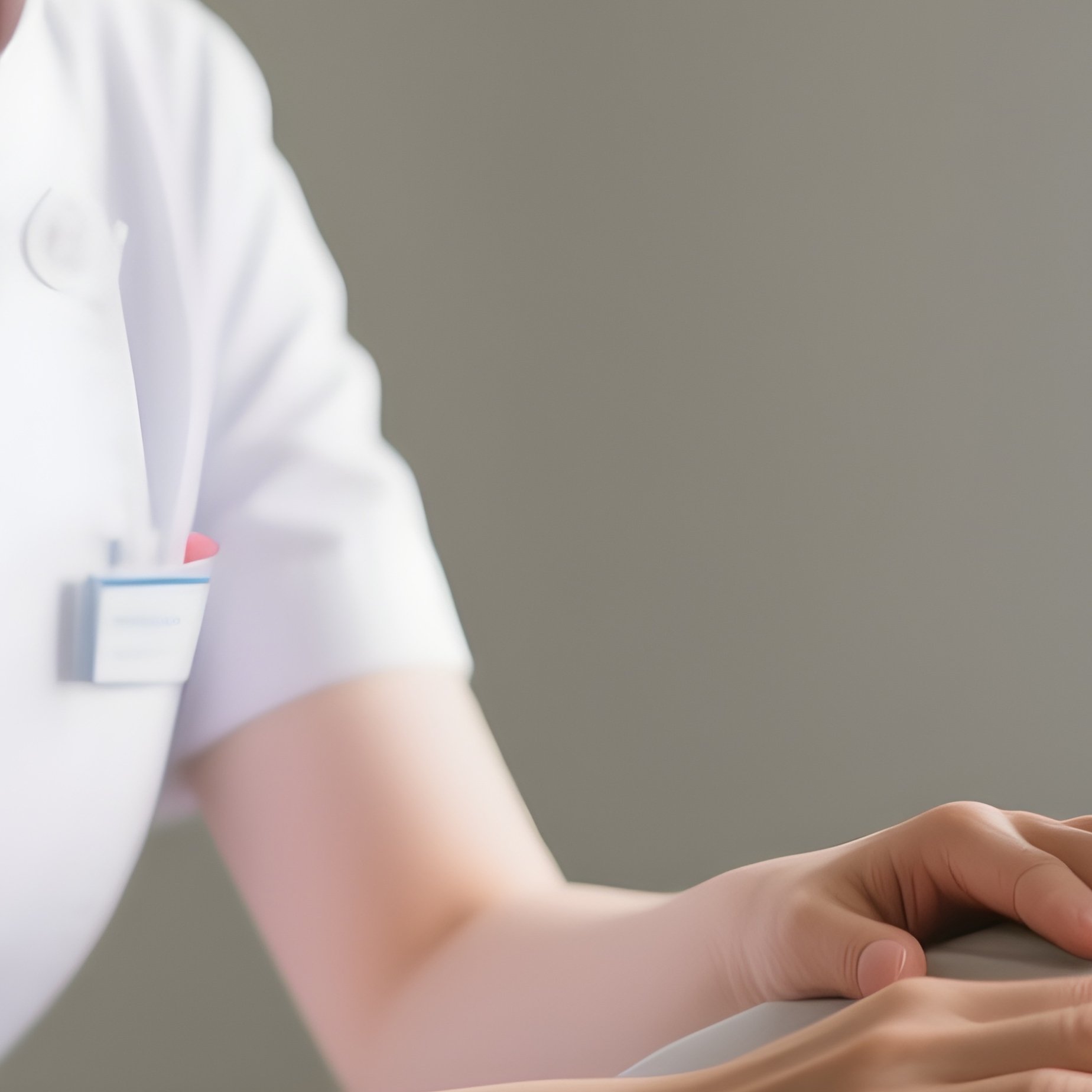 Photorealistic Nurse Assisting A Patient With Gentle Back Support - Full Resolution Quality Preview