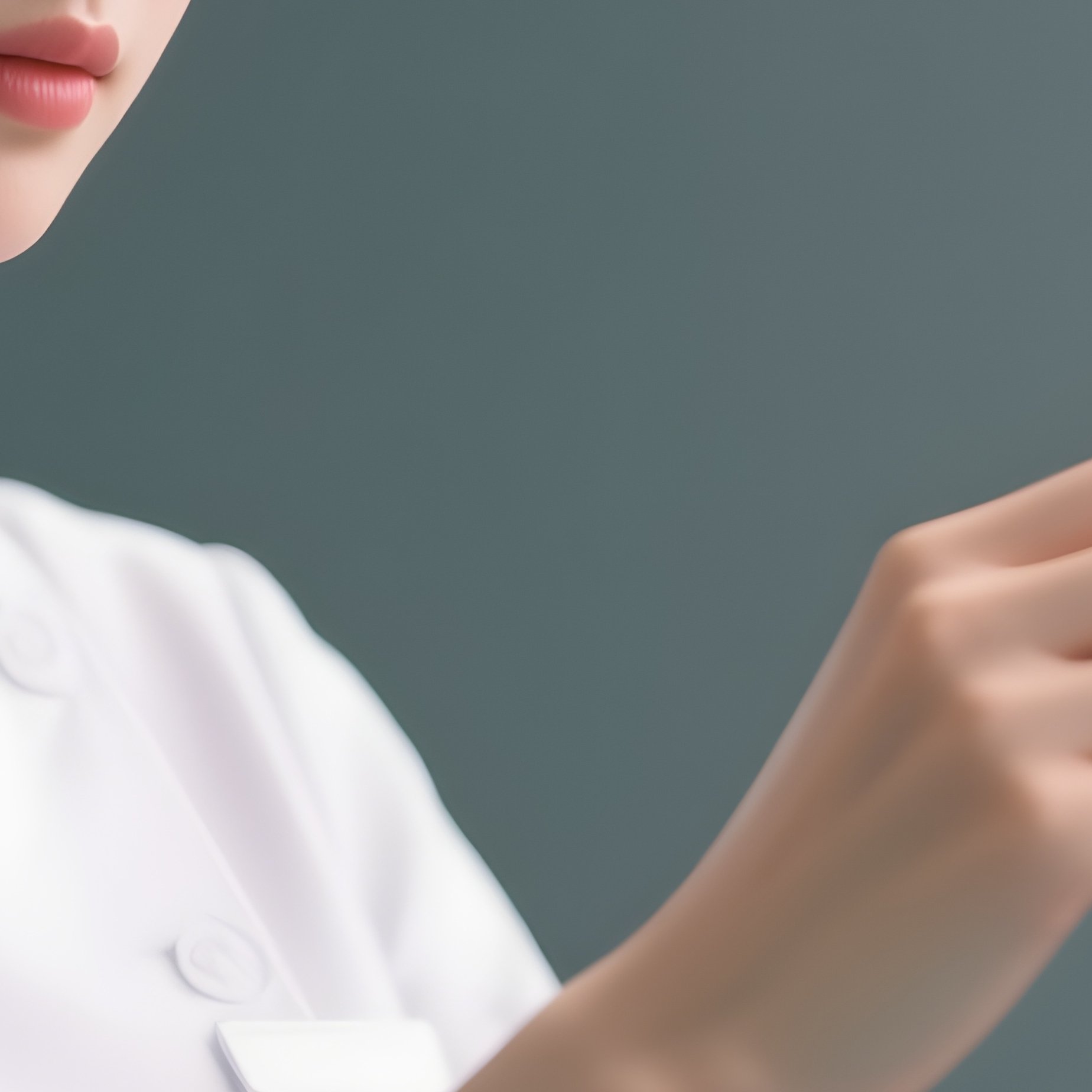 Photorealistic Nurse Checking Fluid Levels In An Iv Bag - Full Resolution Quality Preview