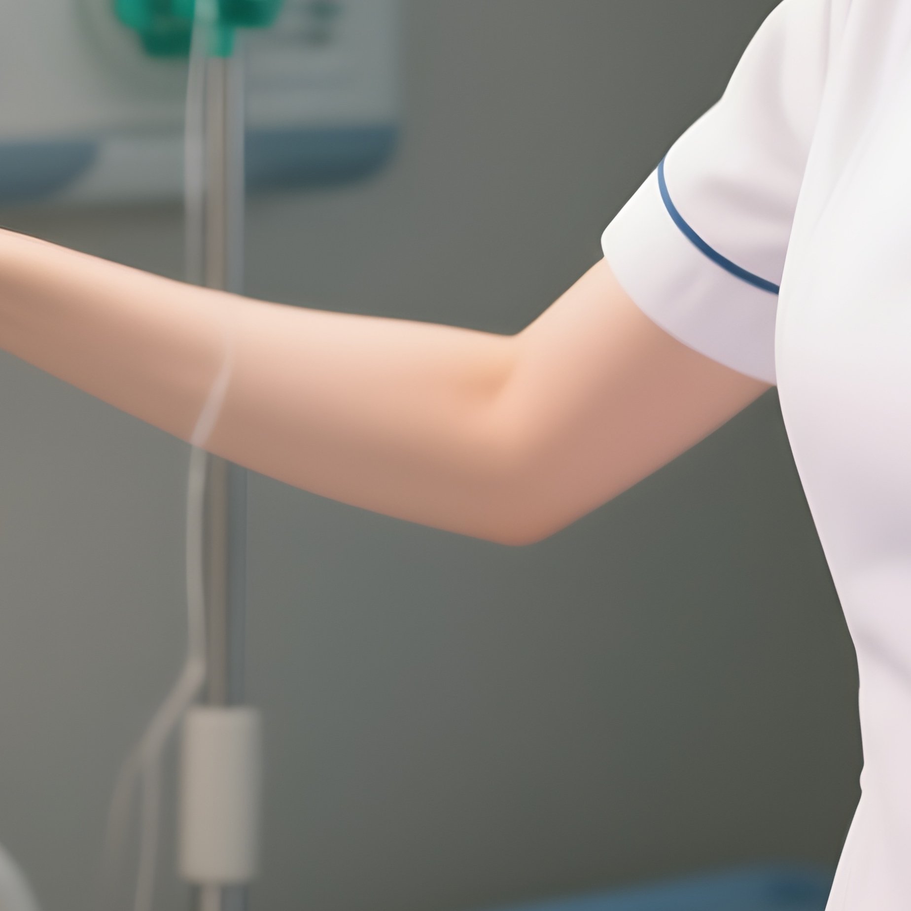 Photorealistic Nurse Demonstrating How To Use The Bed Control Panel - Full Resolution Quality Preview