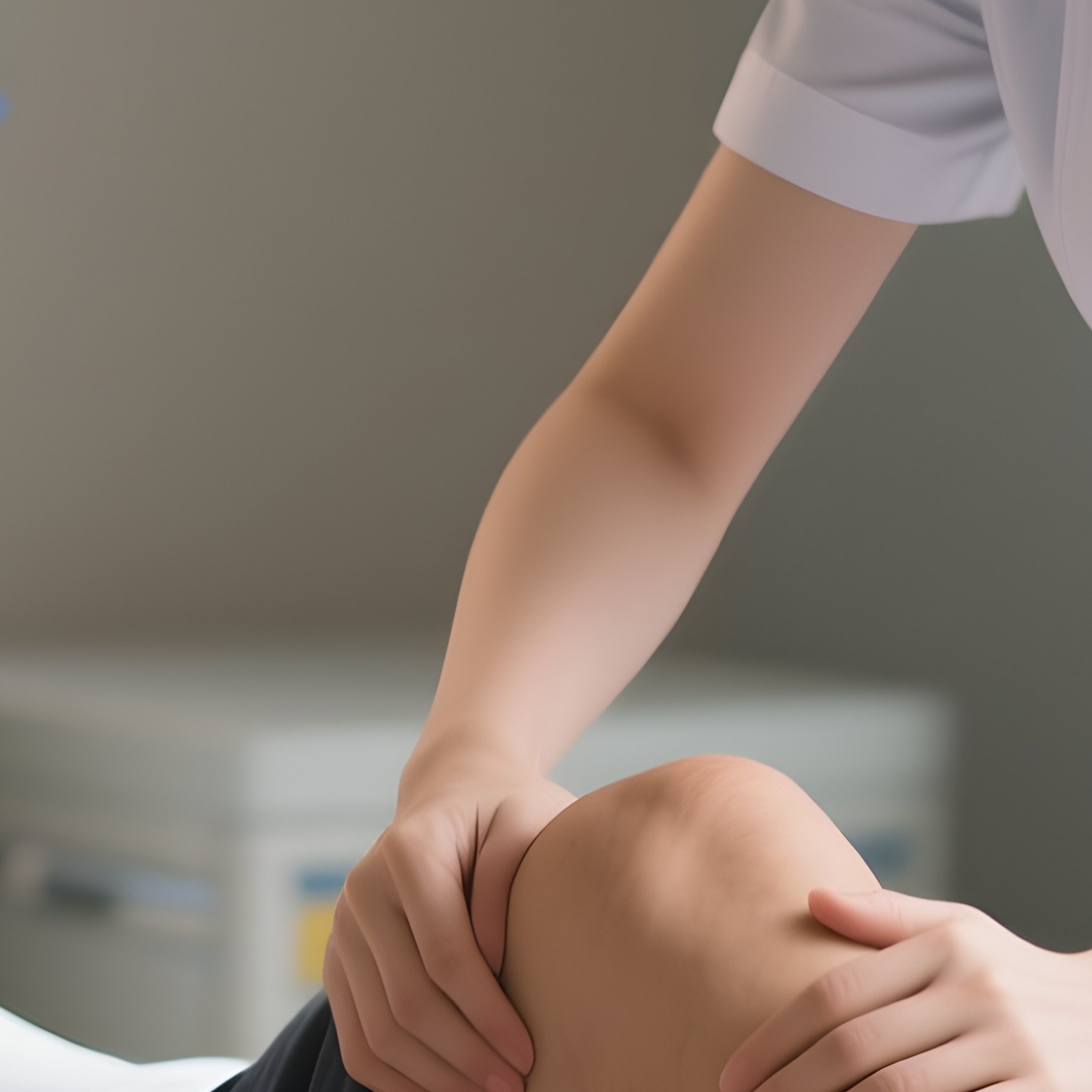 Photorealistic Nurse Helping A Patient Place Their Legs Comfortably - Full Resolution Quality Preview