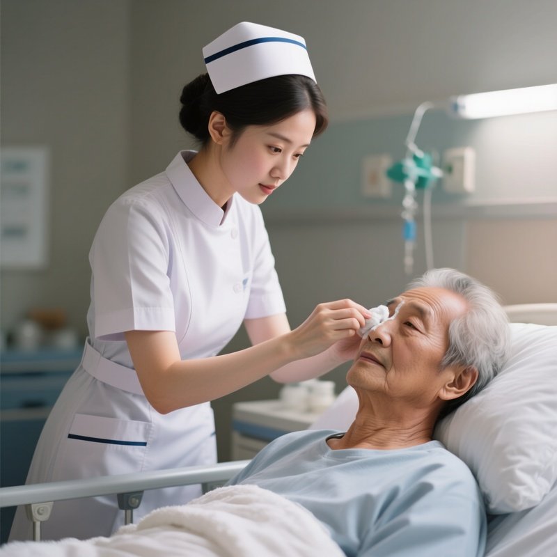 Photorealistic Nurse Helping A Patient With Morning Grooming