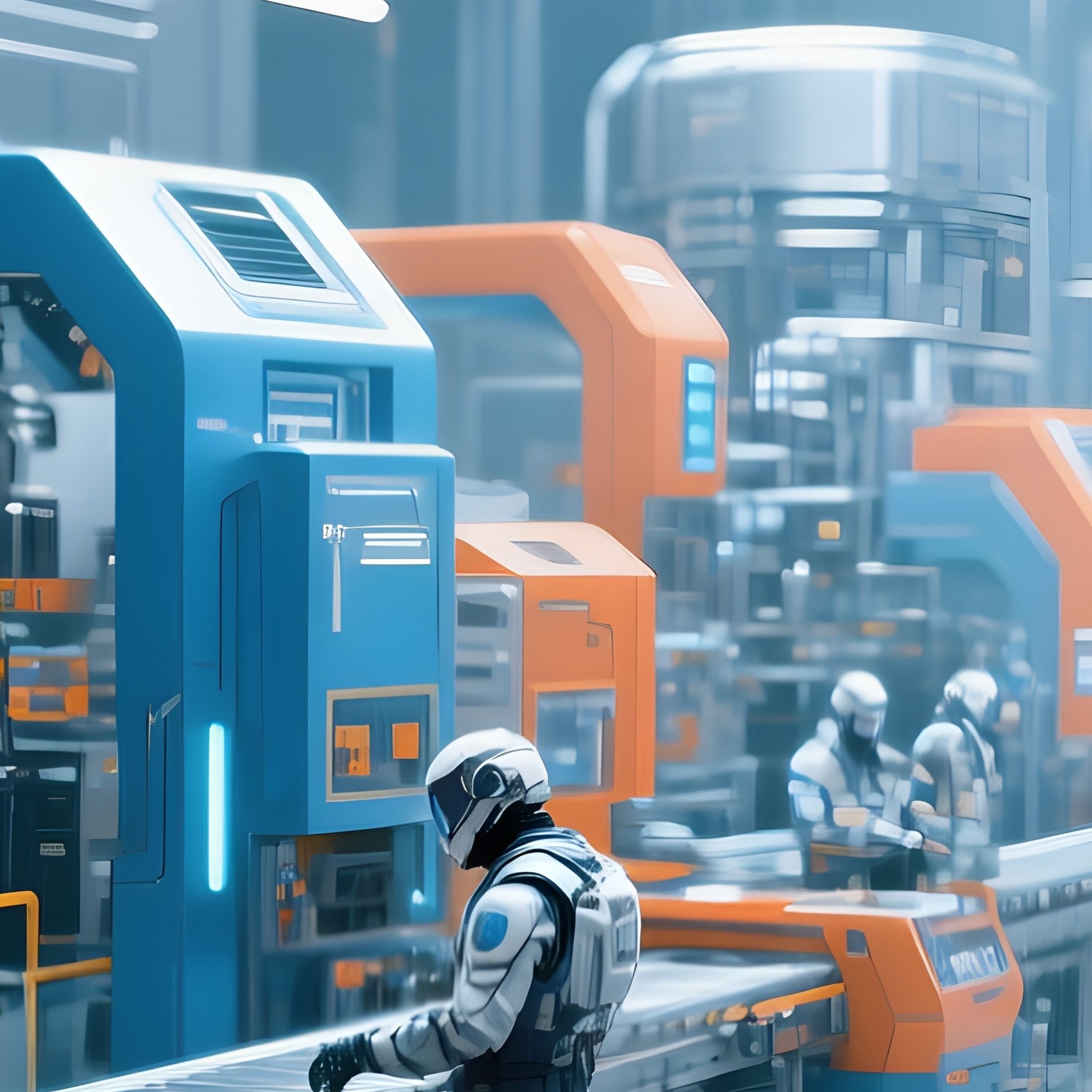 Photorealistic Packaging Facility Science Fiction - Full Resolution Quality Preview