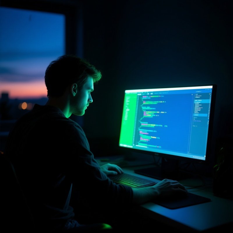 Photorealistic Programmer Night Monitor Light