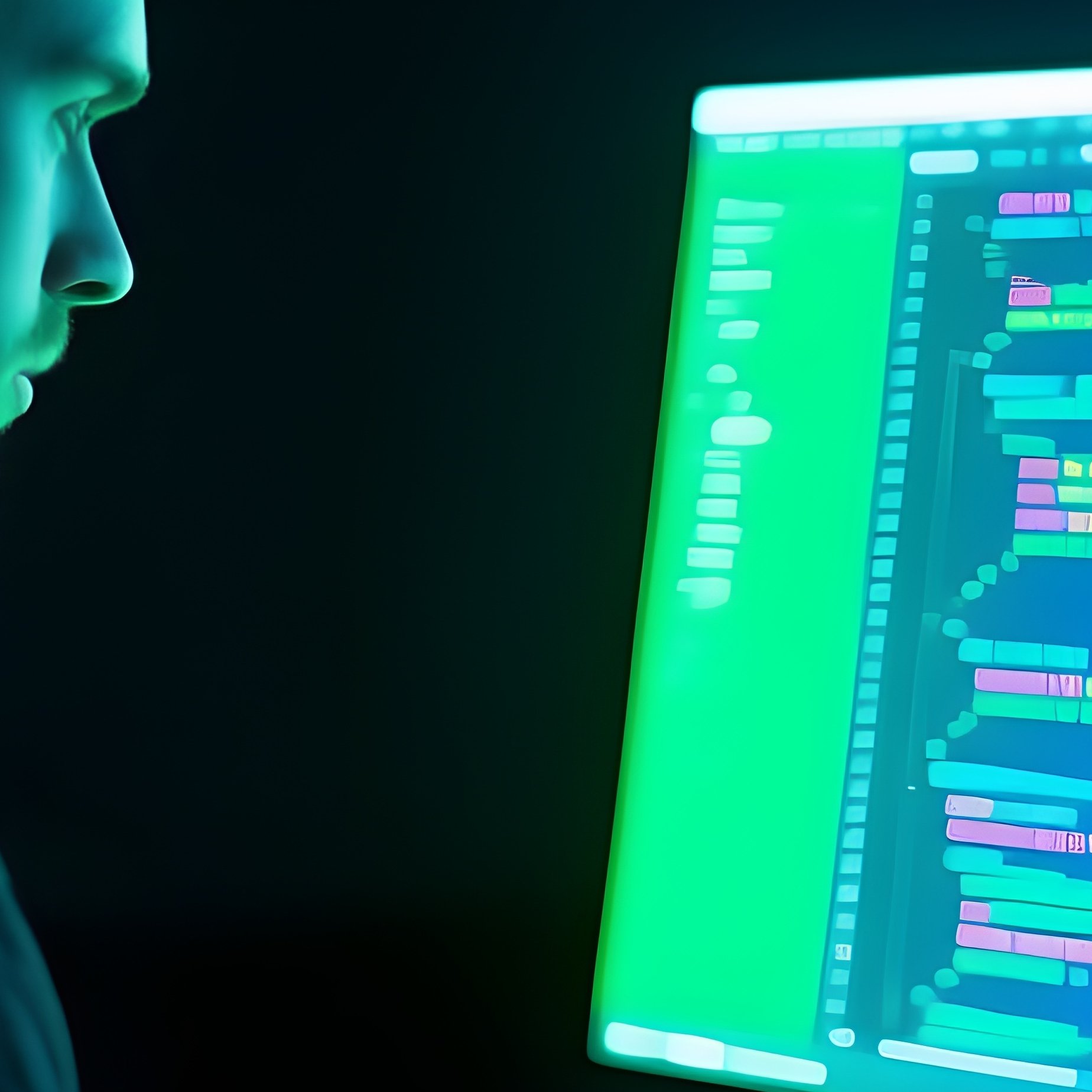 Photorealistic Programmer Night Monitor Light - Full Resolution Quality Preview