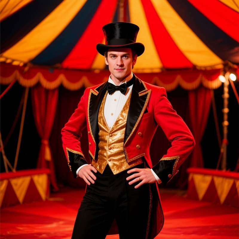 Photorealistic Ringmaster Introducing The Next Act Image