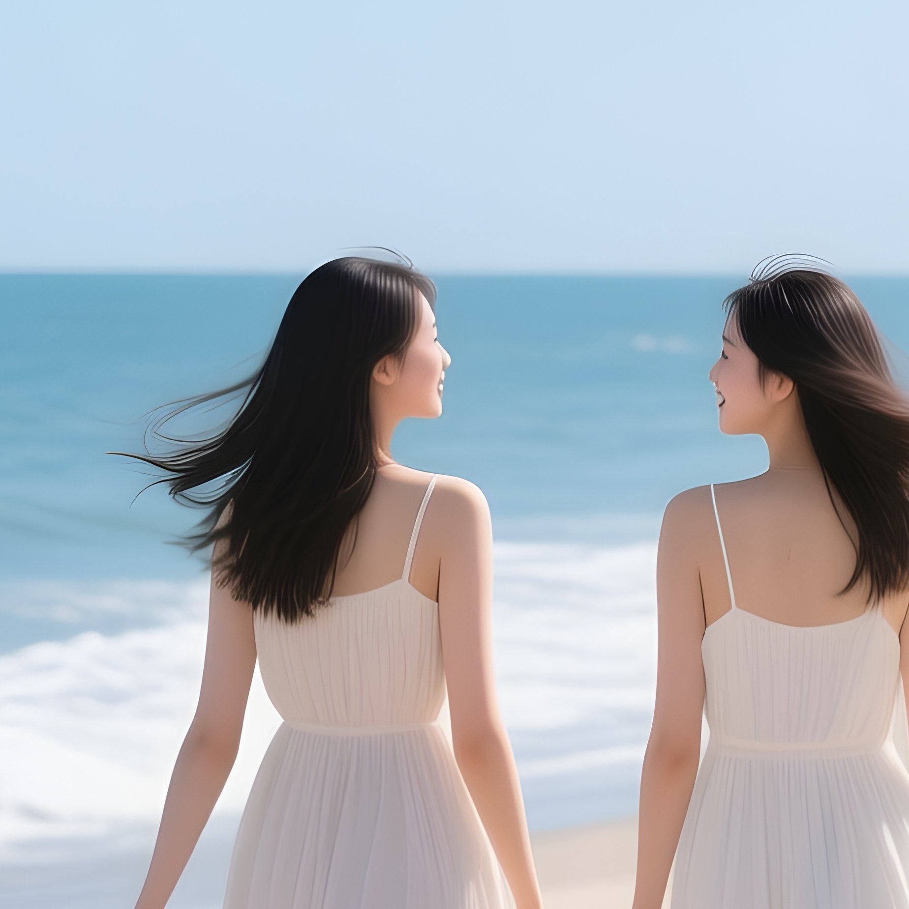 Photorealistic Seaside Boardwalk Friends - Full Resolution Quality Preview