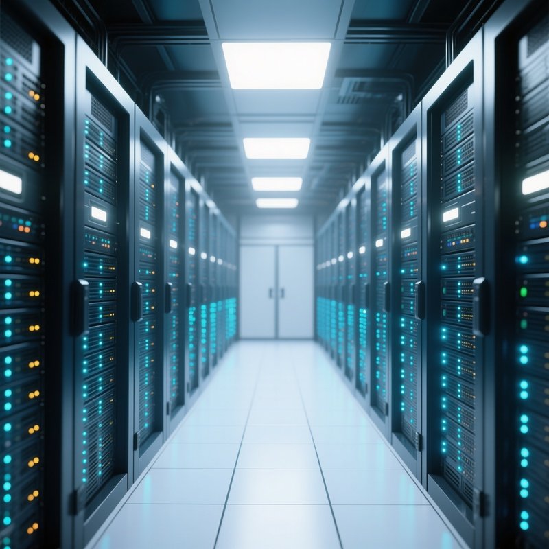 Photorealistic Server Room Led Indicators