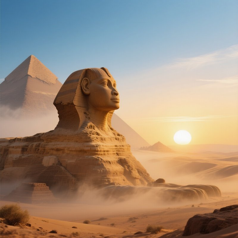 Photorealistic Sphinx Digital Art