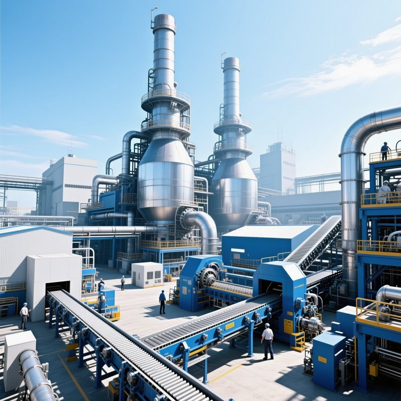 Photorealistic Steel Processing Plant