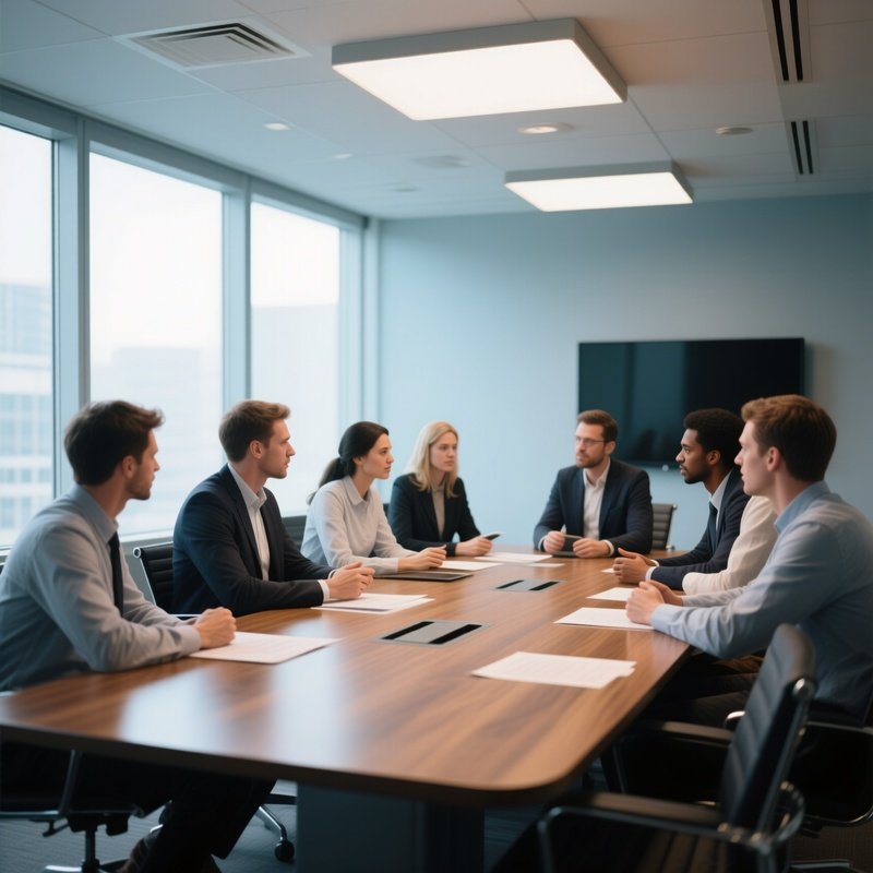 Photorealistic Team In It Meeting Room