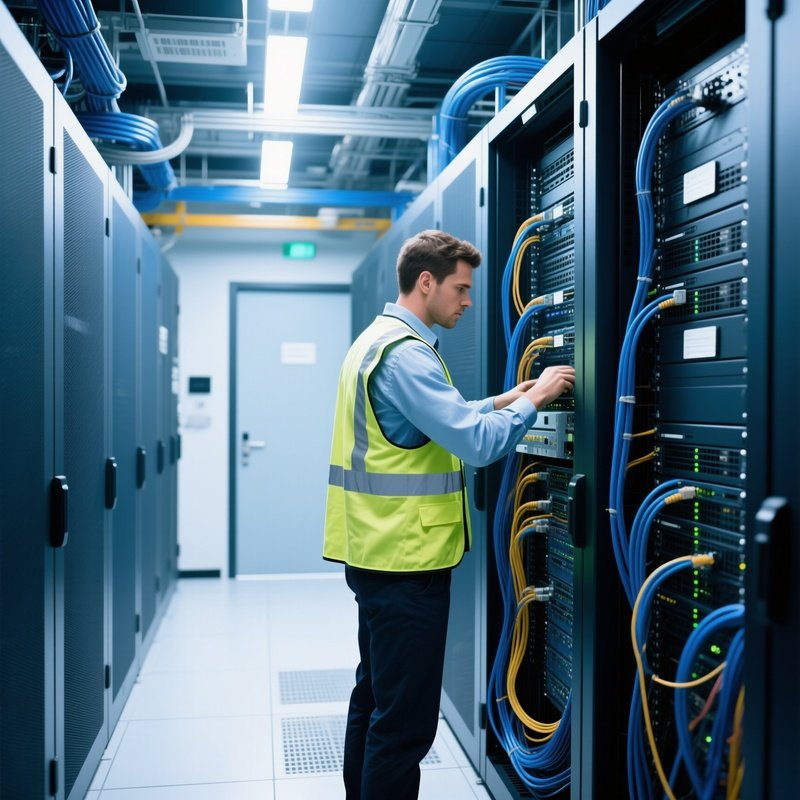 Photorealistic Tech Safety In It Room