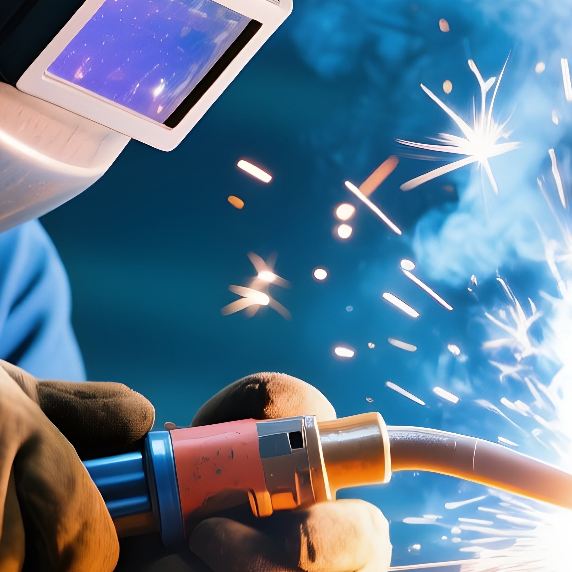 Photorealistic Welder Sparkling - Full Resolution Quality Preview