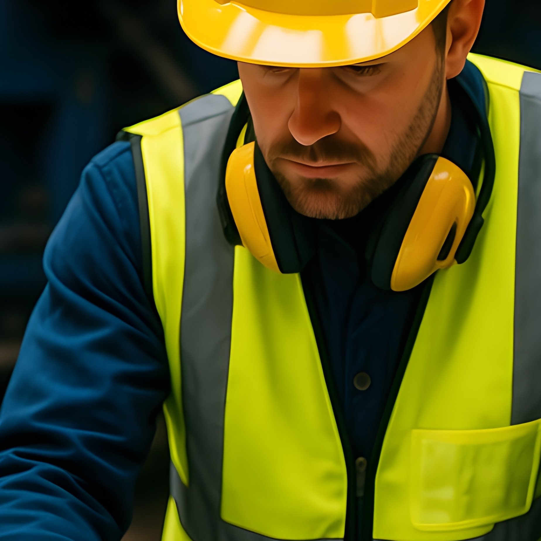 Photorealistic Workers Checking Blueprints - Full Resolution Quality Preview