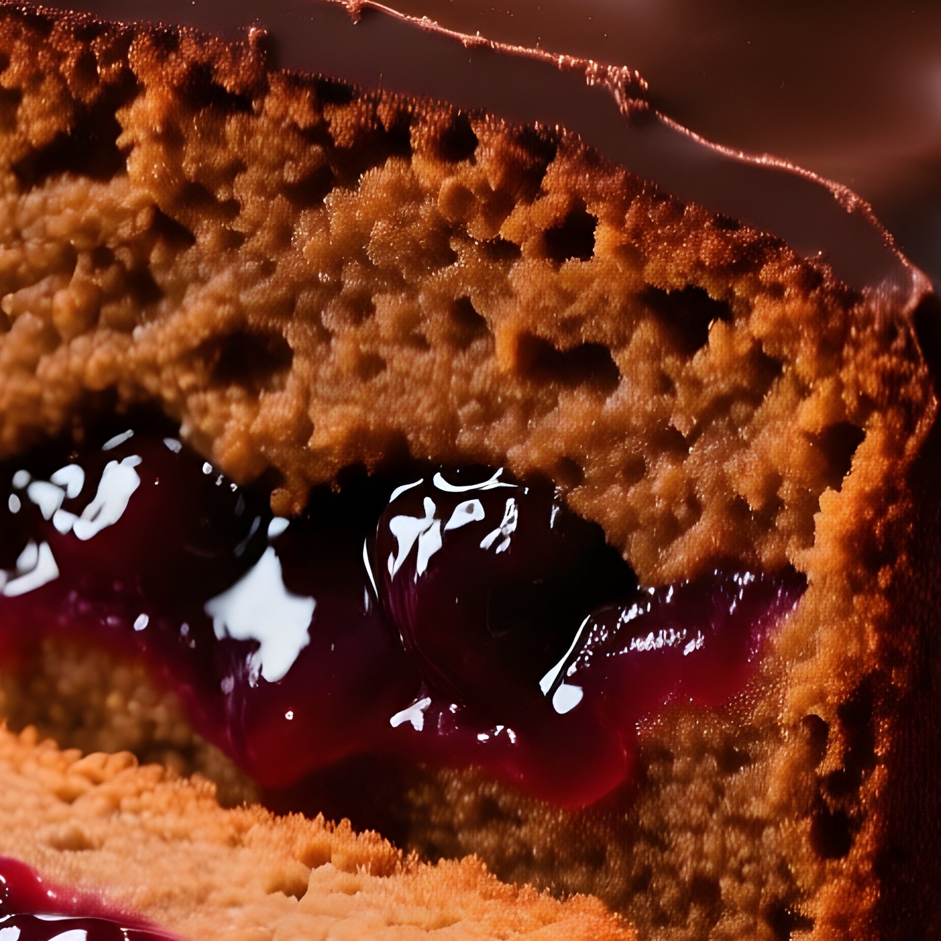 Piernik Gingerbread Cake With Plum Jam And Chocolate - Full Resolution Quality Preview