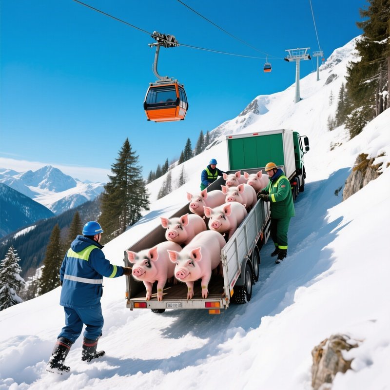 Pigs On A Mountain 3