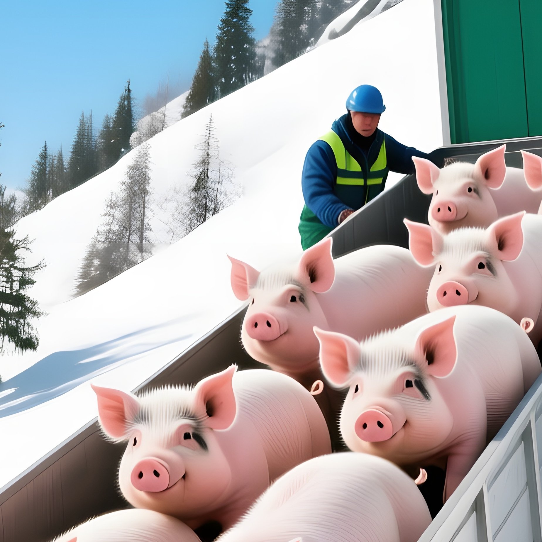 Pigs On A Mountain 3 - Full Resolution Quality Preview