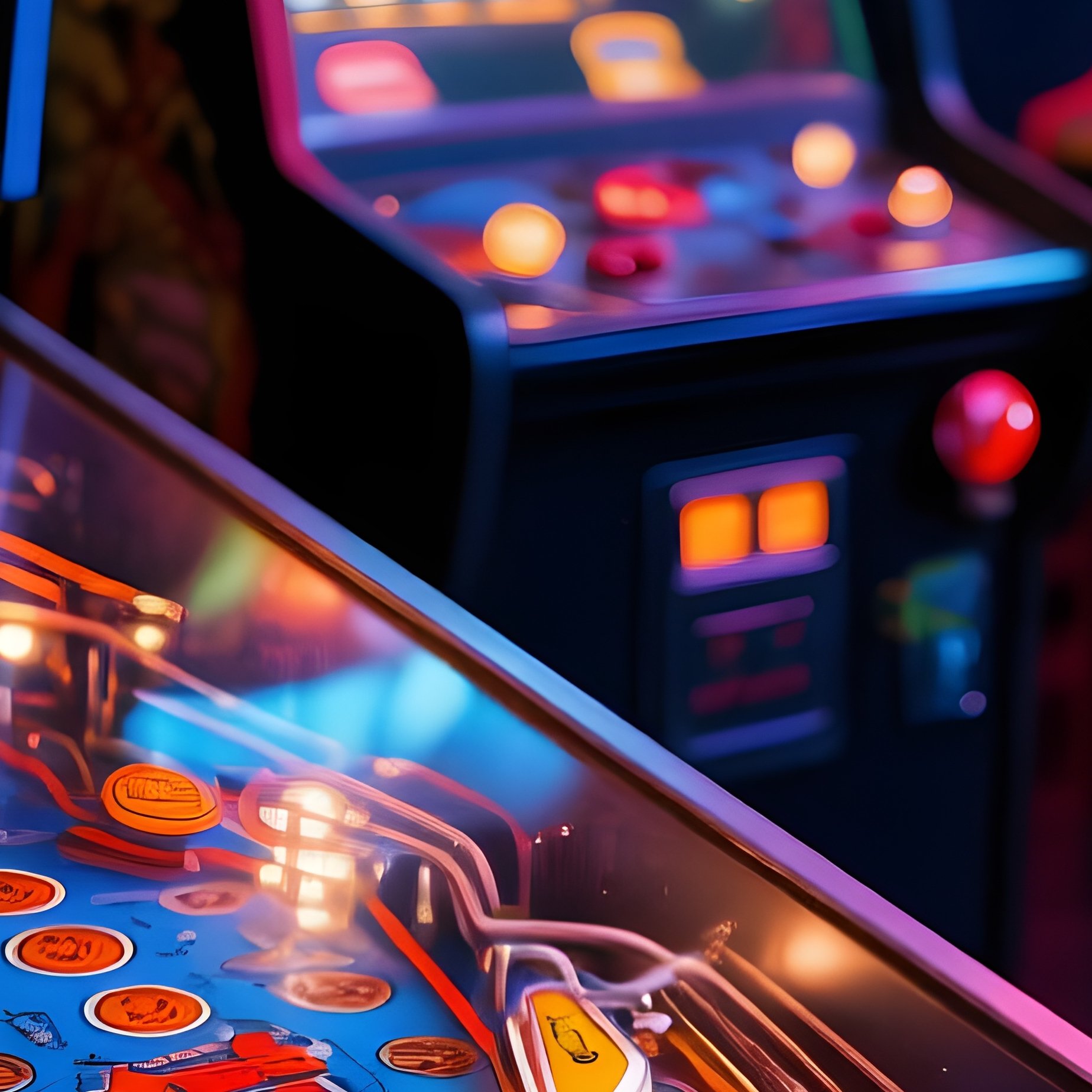 Pinball Mechanical Games Arcade Cabinet - Full Resolution Quality Preview