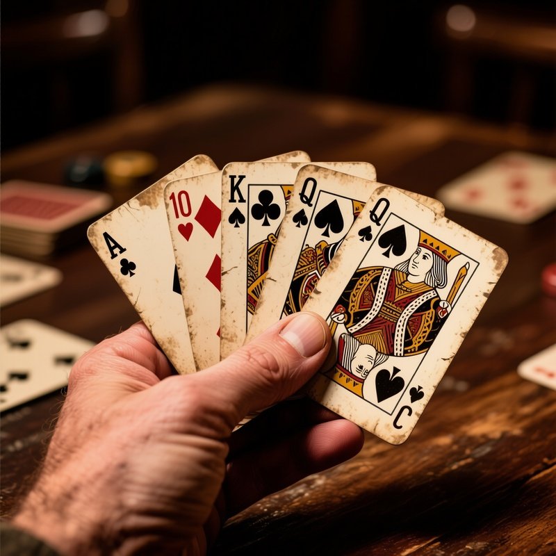 Pinochle Hand Run Cards Vintage