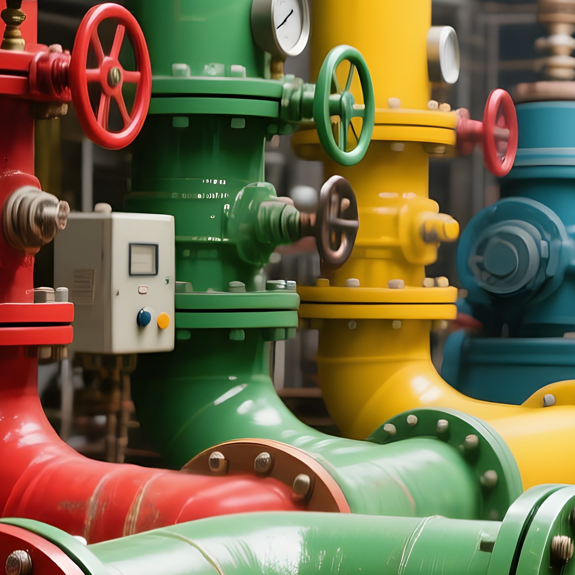 Piping And Liquid System In A Chemical Plant - Full Resolution Quality Preview