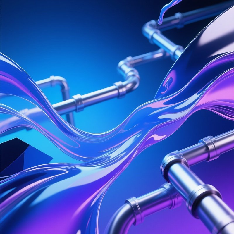 Piping Liquid Complex Systems Artistic Abstraction