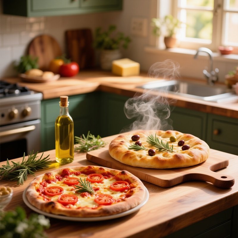 Pizza And Focaccia Italian Cuisine