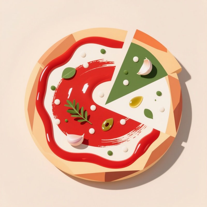 Pizza Marinara Topped With Tomato Sauce Garlic Oregano And Olive Oil As A Metaphor For Simplicity