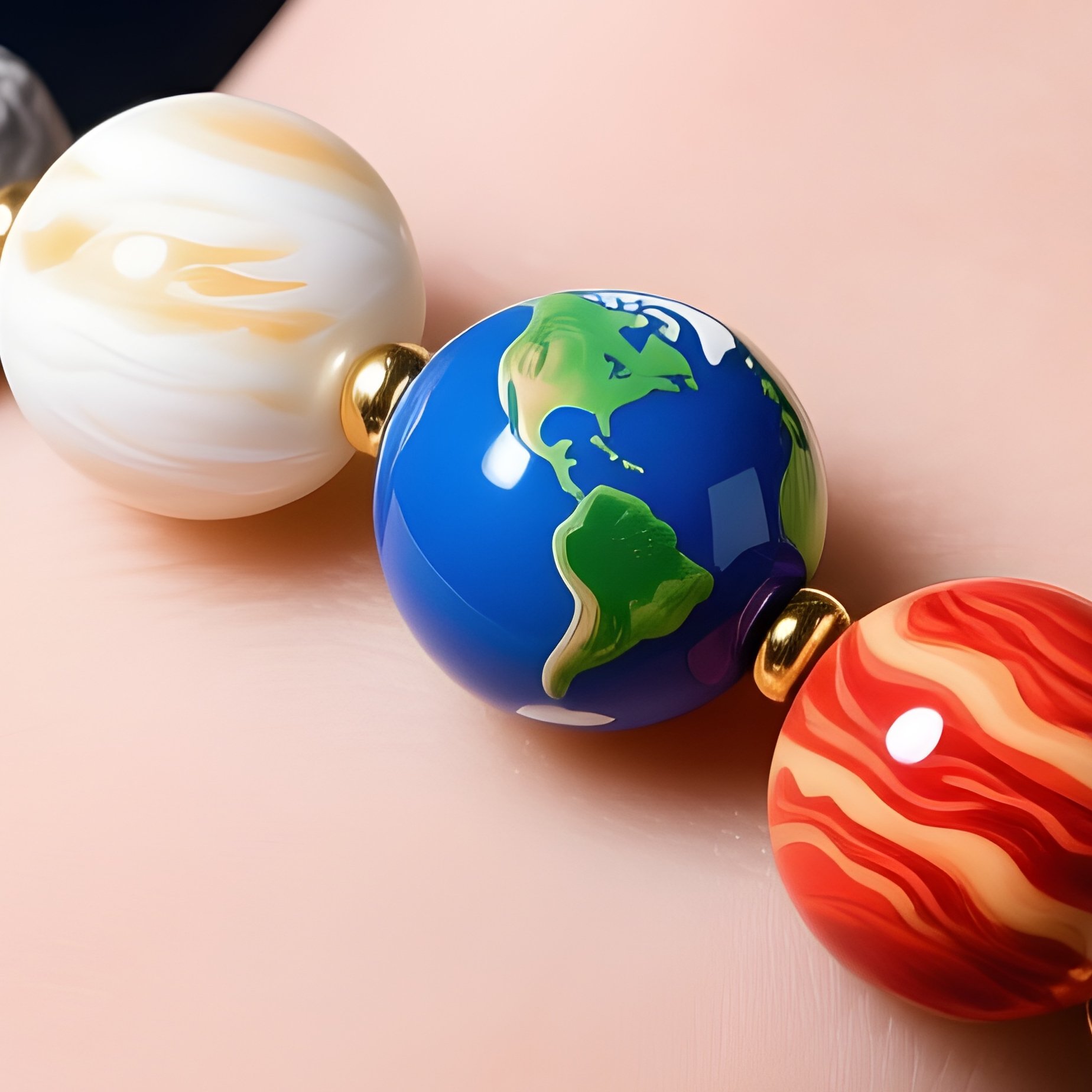 Planetary Bracelet Solar System Beads - Full Resolution Quality Preview