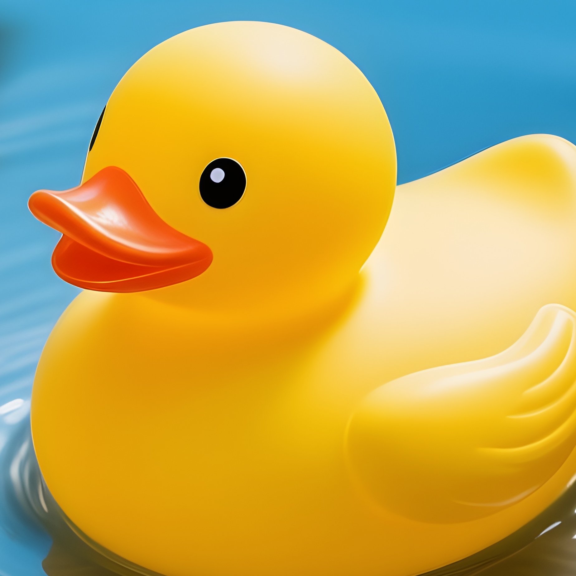 Plastic Duck Floating In Metal Trough With Numbers - Full Resolution Quality Preview