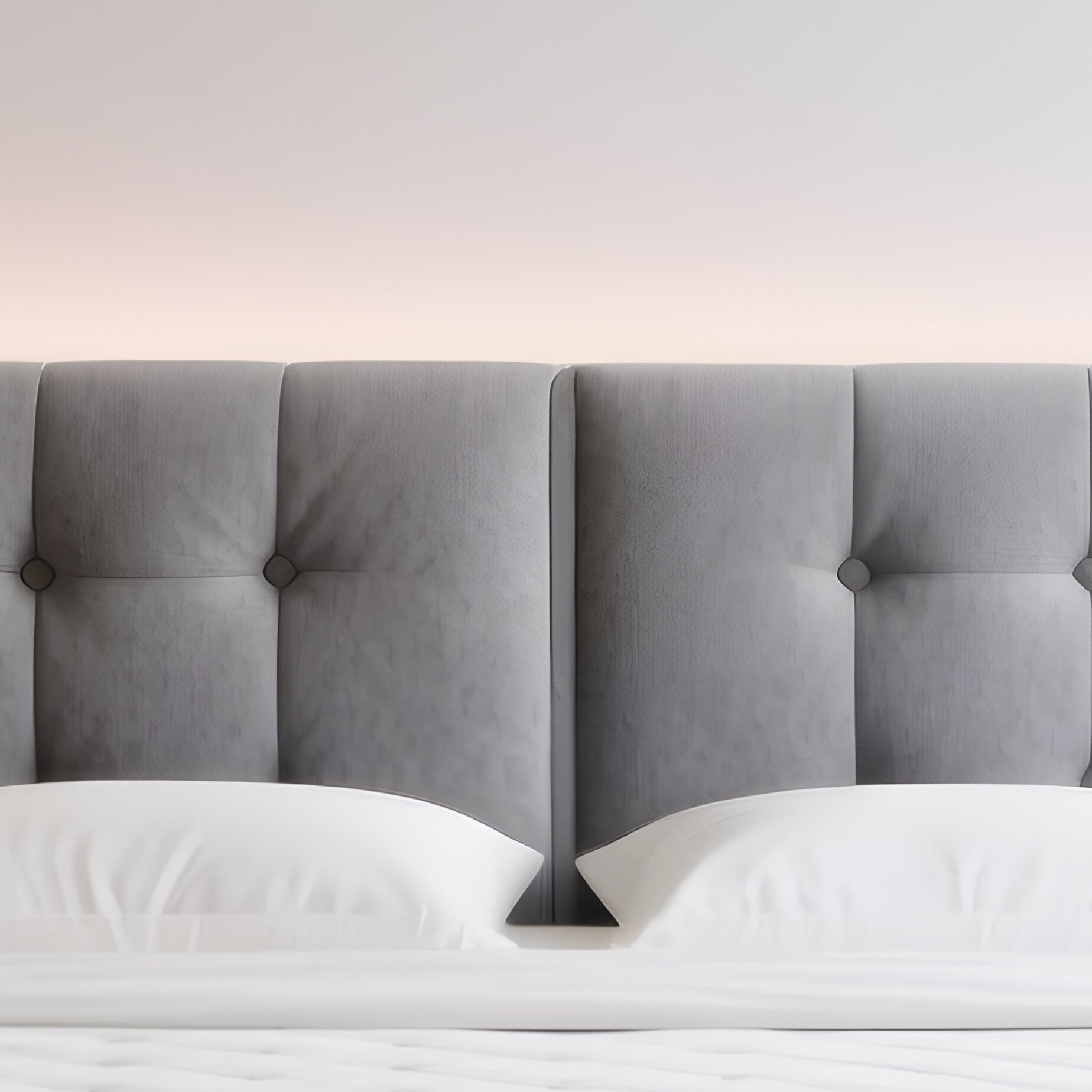 Platform Bed With Floating Nightstands - Full Resolution Quality Preview