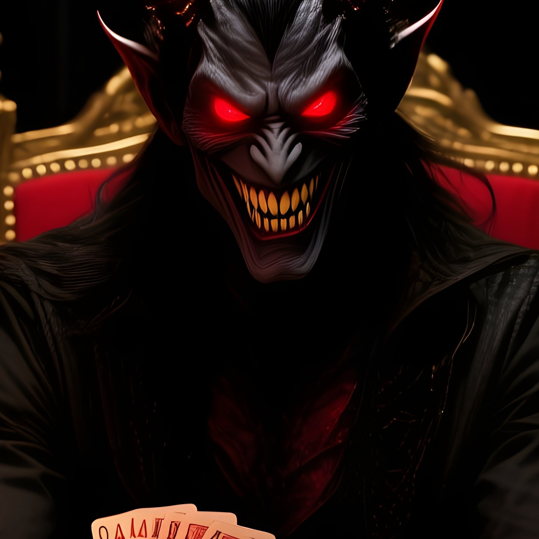 Poker Game Devil Cheats Soul Bet - Full Resolution Quality Preview