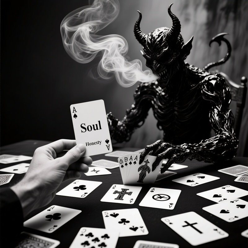 Poker Game Figurative Devil Cheats Soul